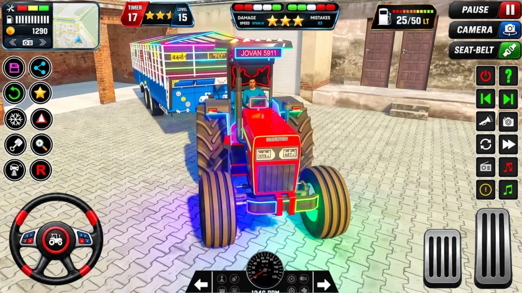 Real Farm Tractor Trolley Game gameplay screenshot 1