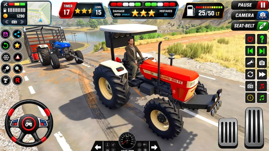 Real Farm Tractor Trolley Game gameplay screenshot 2
