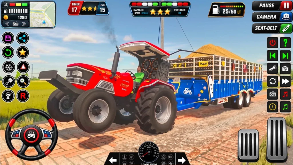 Real Farm Tractor Trolley Game gameplay screenshot 3