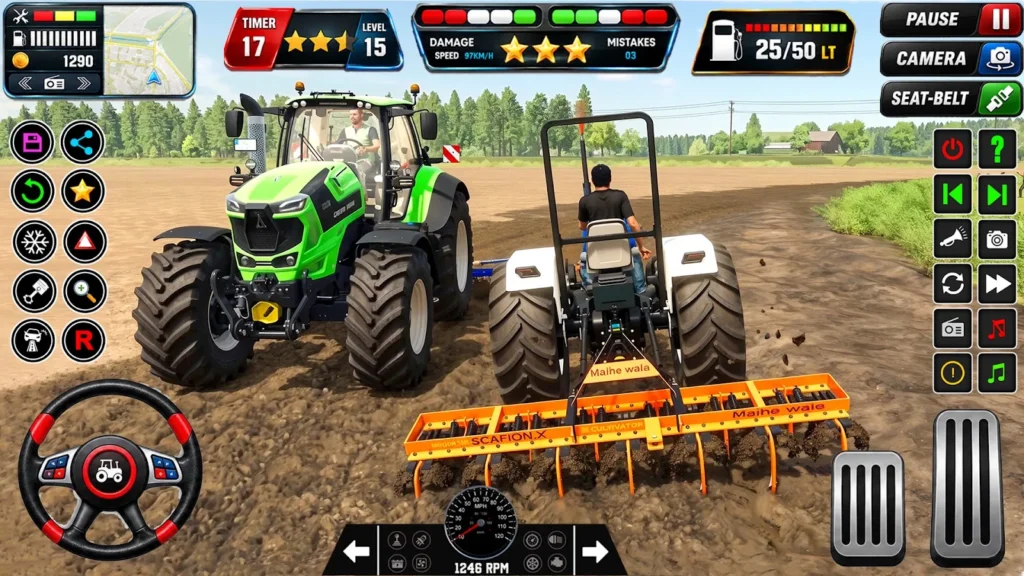 Real Farm Tractor Trolley Game gameplay screenshot 5
