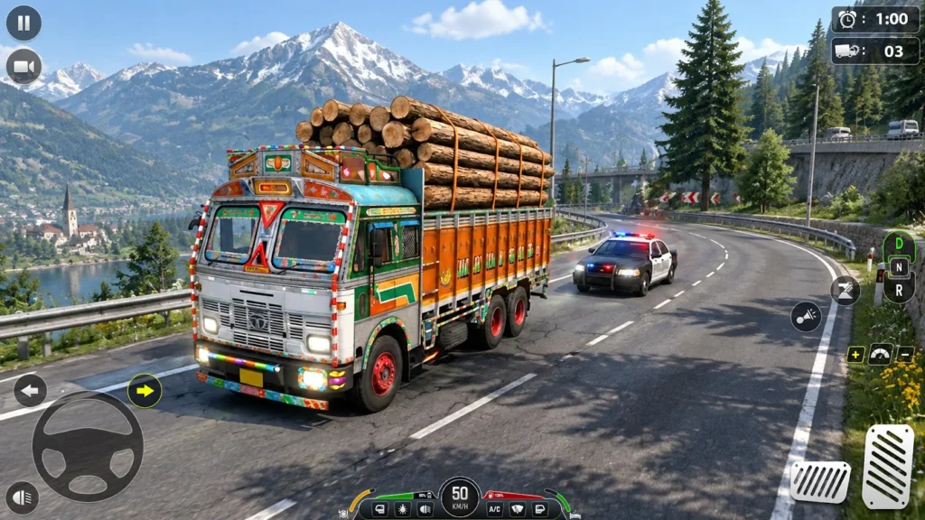 Real Indian Truck Driving Game gameplay screenshot 1